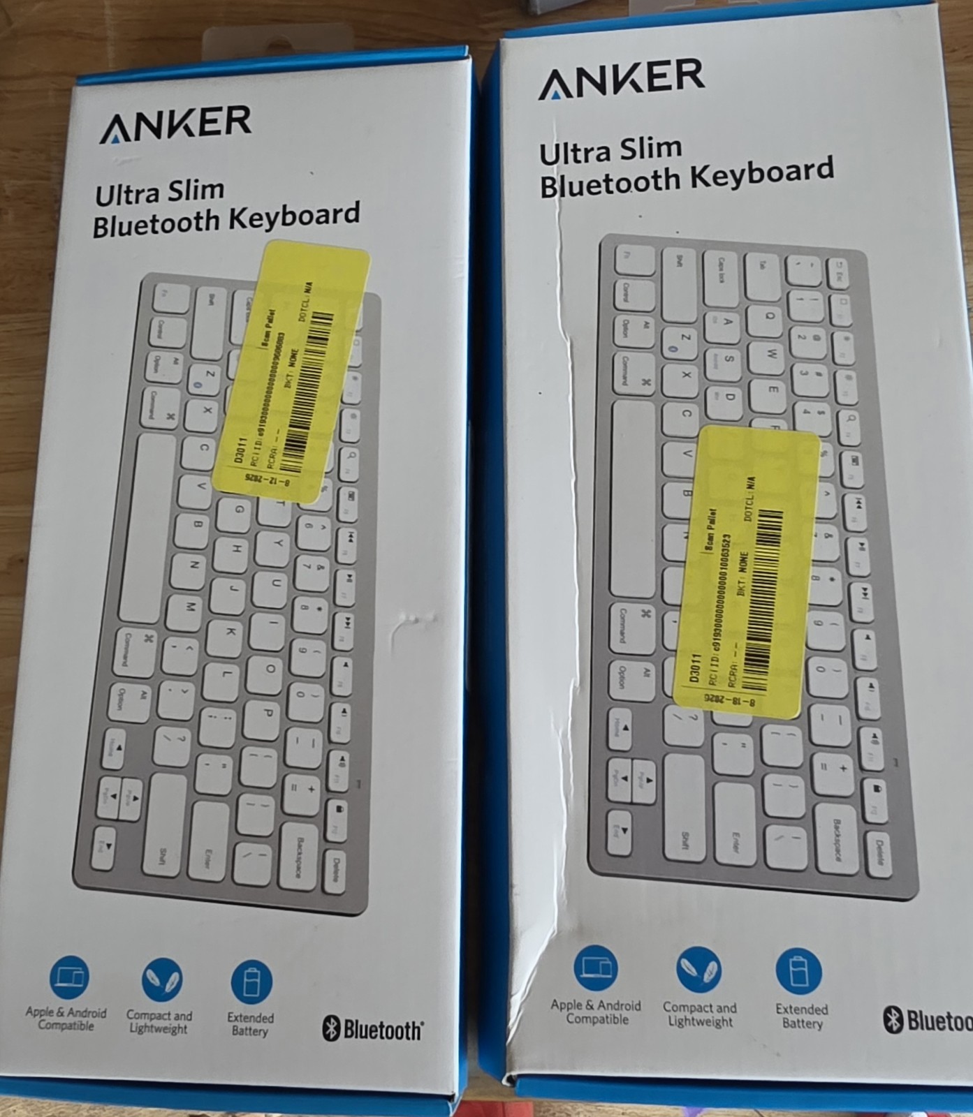 2 pack Anker Ultra Slim Bluetooth Keyboard, Black