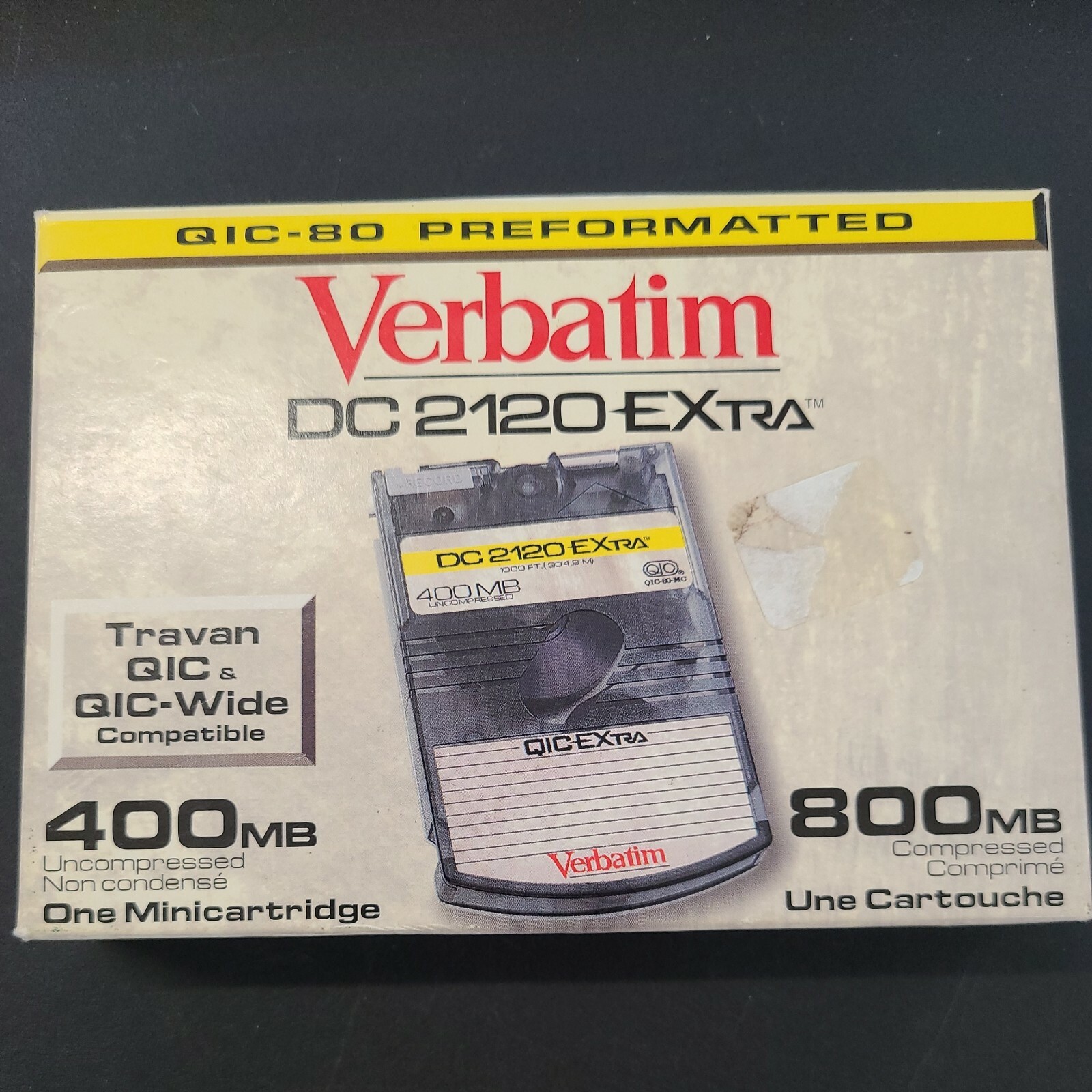 VERBATIM Mini Cartridge 400/ 800 MB DC2120 EXTRA QIC-80 New Open Box NOS
