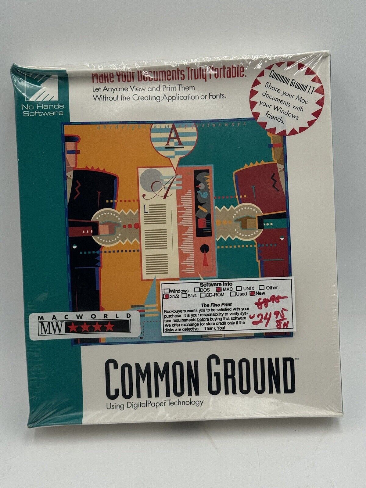 Vintage Common Ground Version 1.1 DigitalPaper Technology For Macintosh 1993