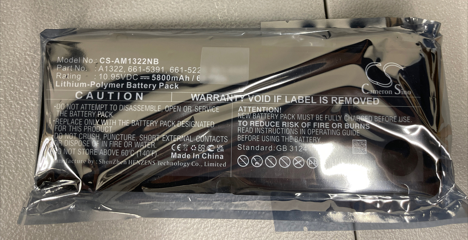 Cameron Sino CS-AM1322NB Replacement Battery For MacBook Pro 13” A1278 2009