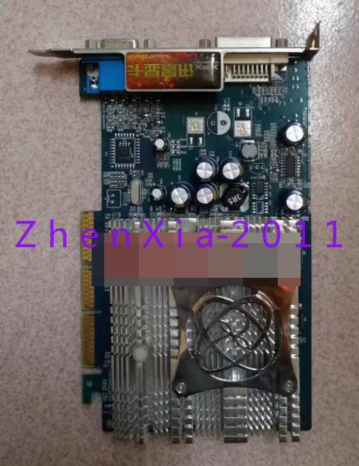 1PC Used GF FX5200AGP Graphics card 128MB/DDR TV DVI 