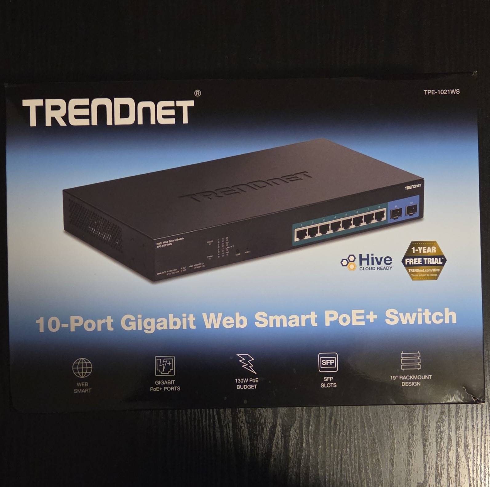 TRENDnet (TPE-1021WS) 10-Port Gigabit Web Smart PoE+ Switch | New | 130W | 1U