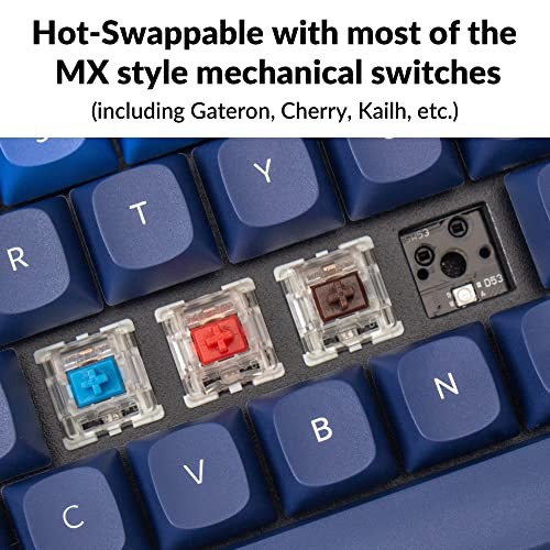 GATERON G PRO RED SWITCH- BLUE - KEYCHRON Q7 70% LAYOUT HOT-SWAPPABLE RGB WIRED