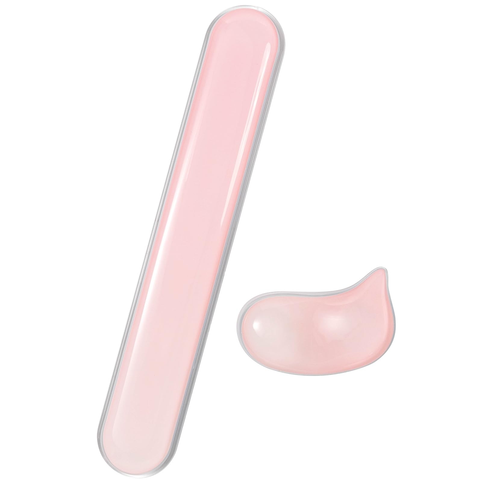 Gel Keyboard and Mouse Wrist Rest Set –Pink Clear Wrist Rest for Computer Key...