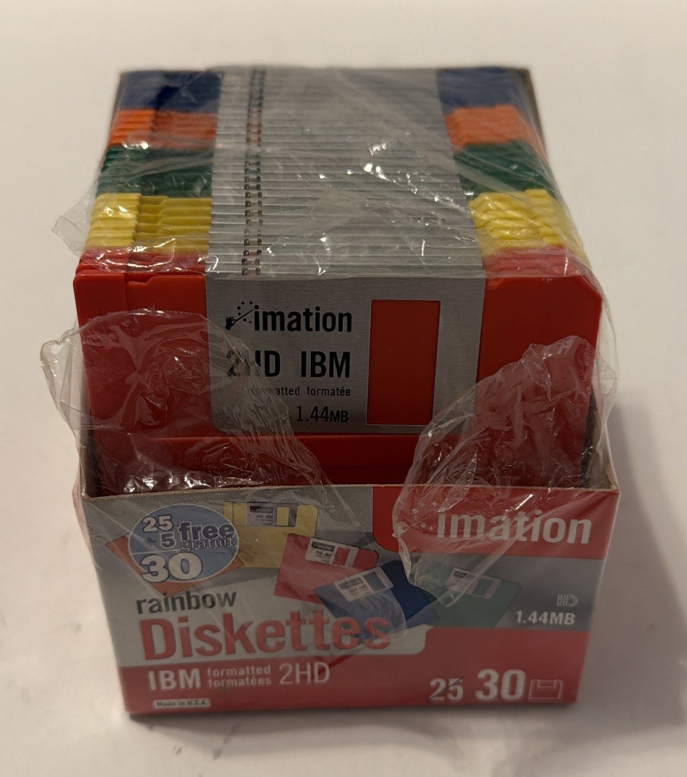 IBM Imation 2HD IBM Pack of 26 Rainbow Diskettes 1.44 MB