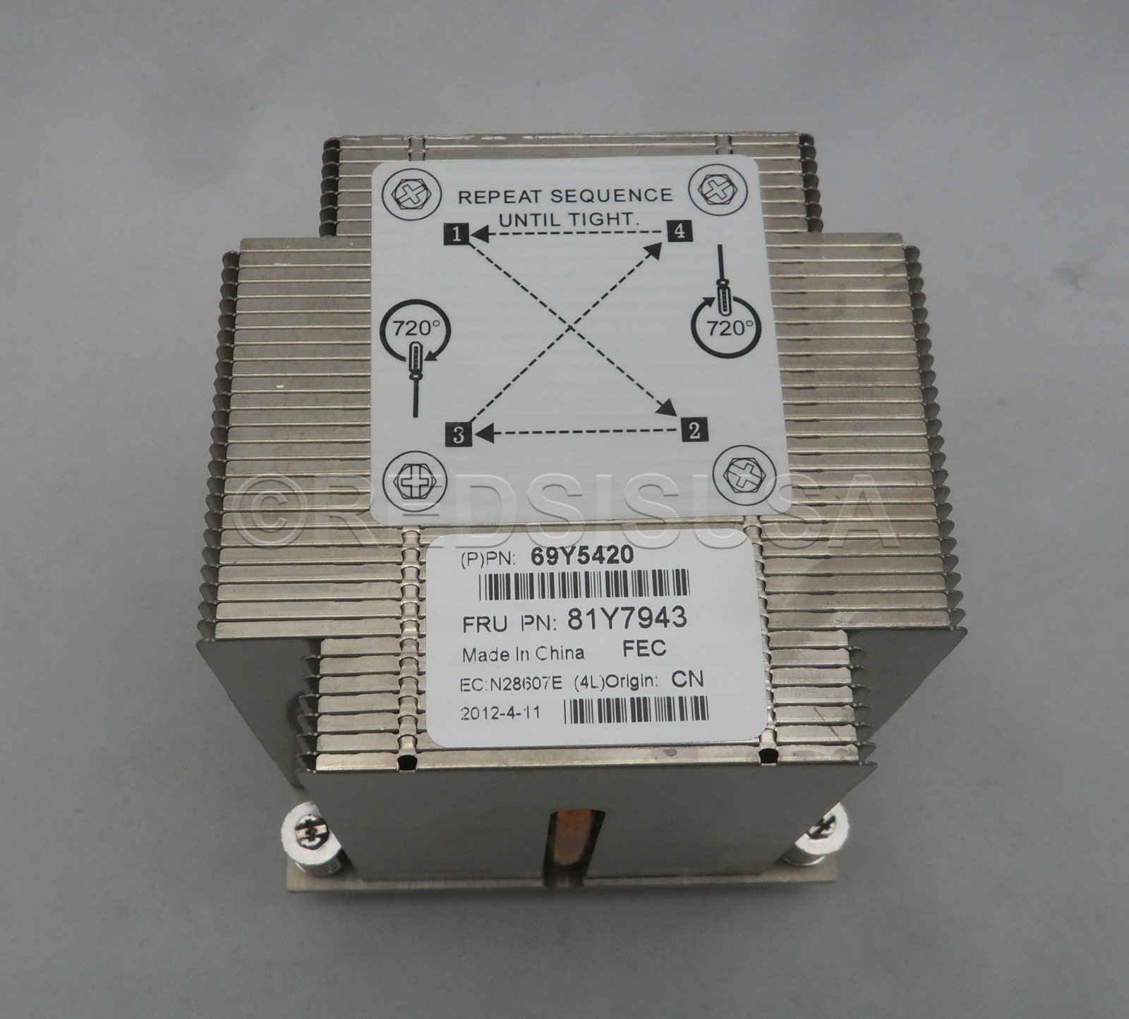 Genuine IBM CPU Cooling Heatsink For IBM System X3100 M4 69Y5420 81Y7943