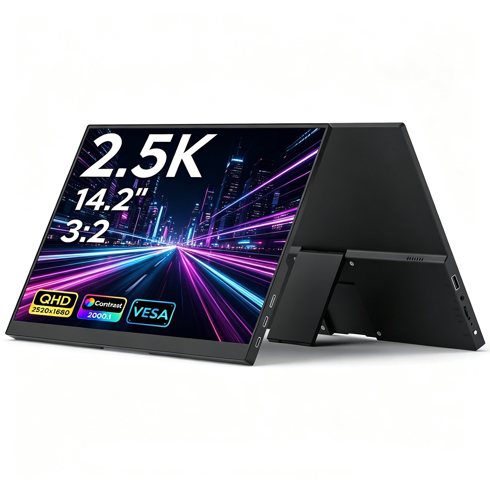 Eviciv 2.5K Portable Monitor 14.2 Inch 2520 x 1680 USB-C HDMI Second Display