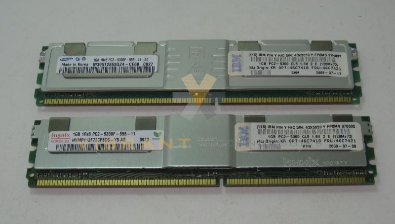 IBM 46C7418 2GB (2x1gb) PC2-5300 LP Non-Chipkill Memory Kit