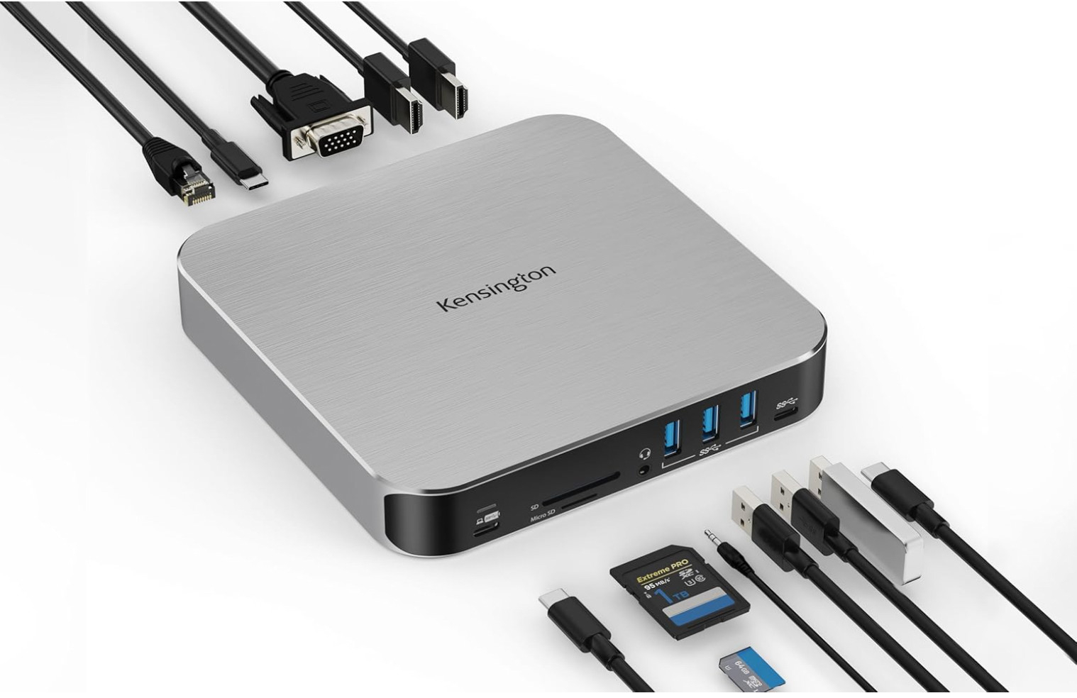 Kensington AD220S3 Dual Display Dock MacBook M1 M2 M3 M4 USB-C HDMI 85W