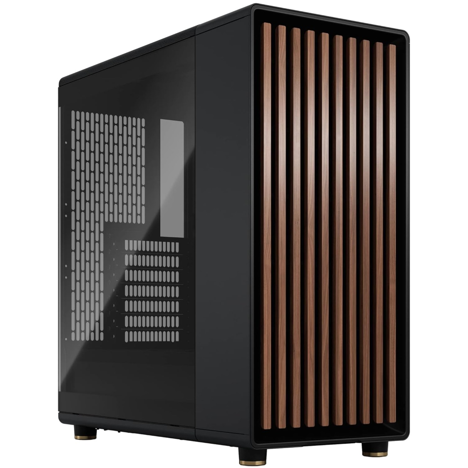 North Charcoal Black Tempered Glass Gaming Case - USB Type C