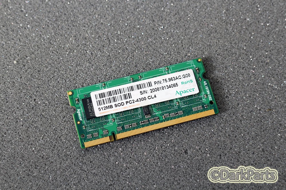 Apacer 75.963AC.G08 512MB SODIMM PC2-4300 CL4 Memory RAM