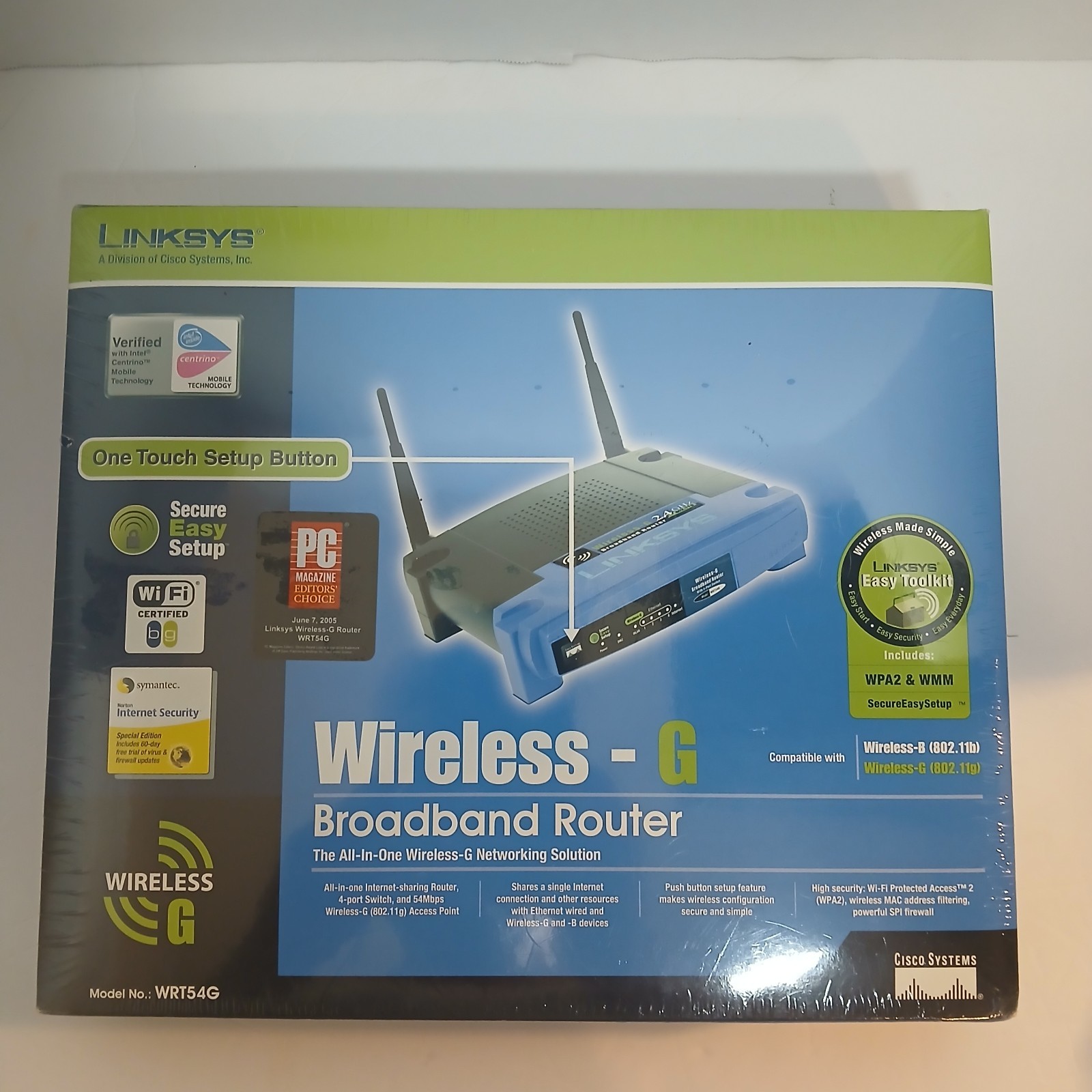 Linksys WRT54G Wireless G Broadband Router Brand New Sealed