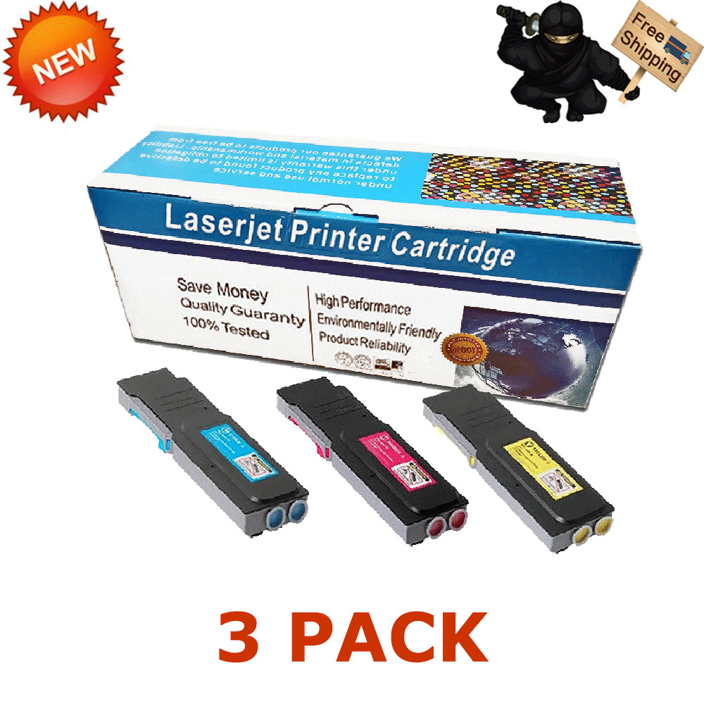 3 PK C3760DN CMY Color Toner For Dell Laserjet C3760n C3760dn C3765dnf C3765nf