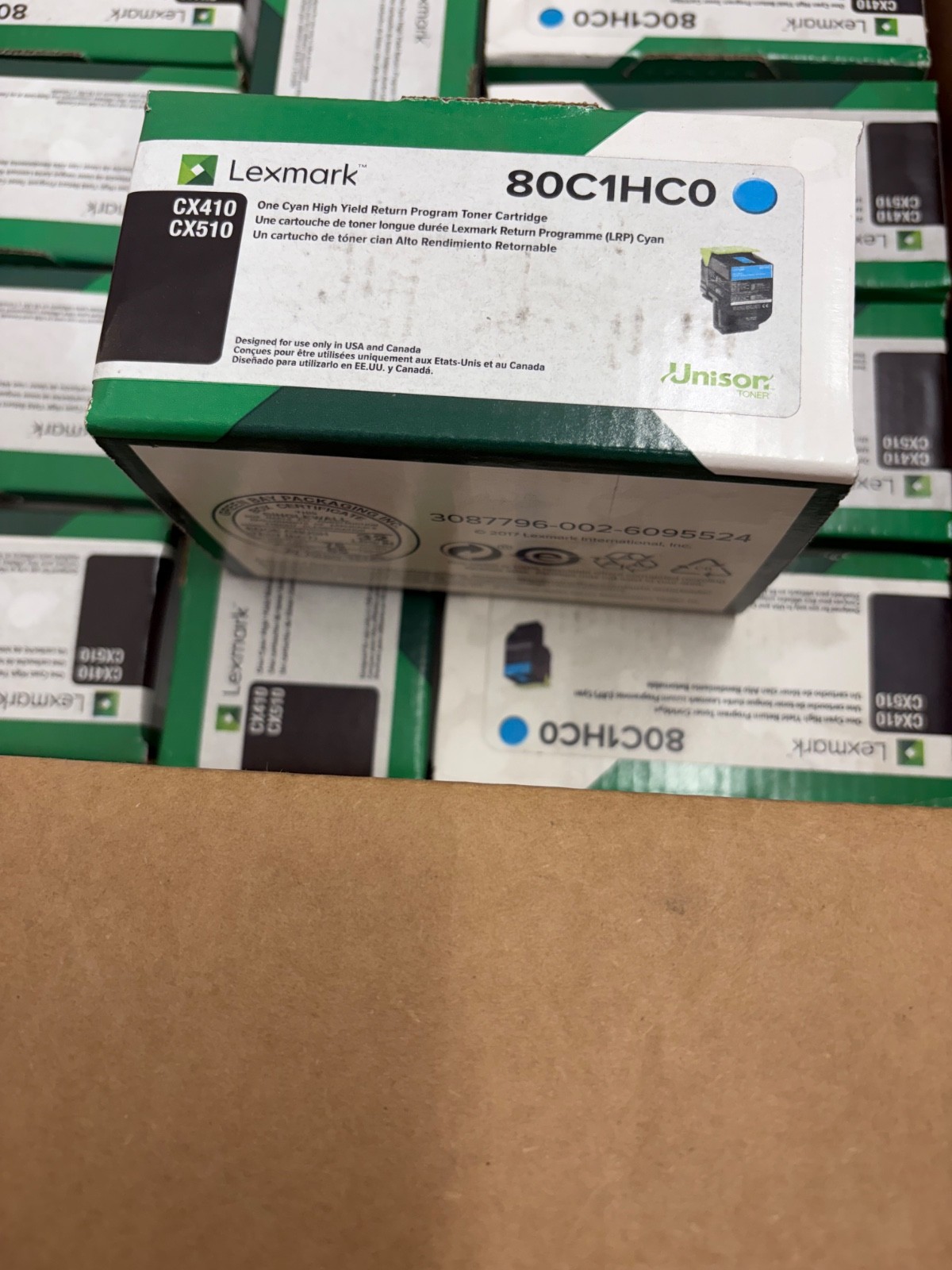 80C1HC0 New Genuine Lexmark High Yield Cyan Toner Cartridge CX410 CX510