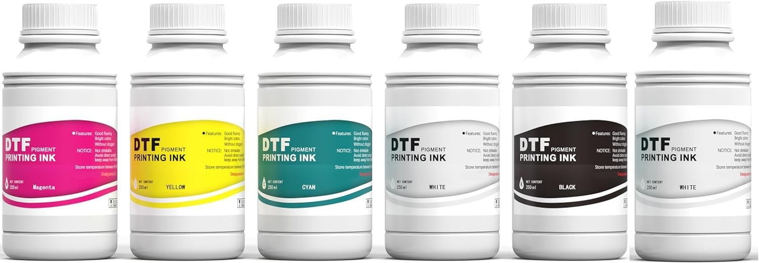 DTF Ink 250ML Combo,Transfer Printer Ink for PET Film Heat Transfer Printing,...
