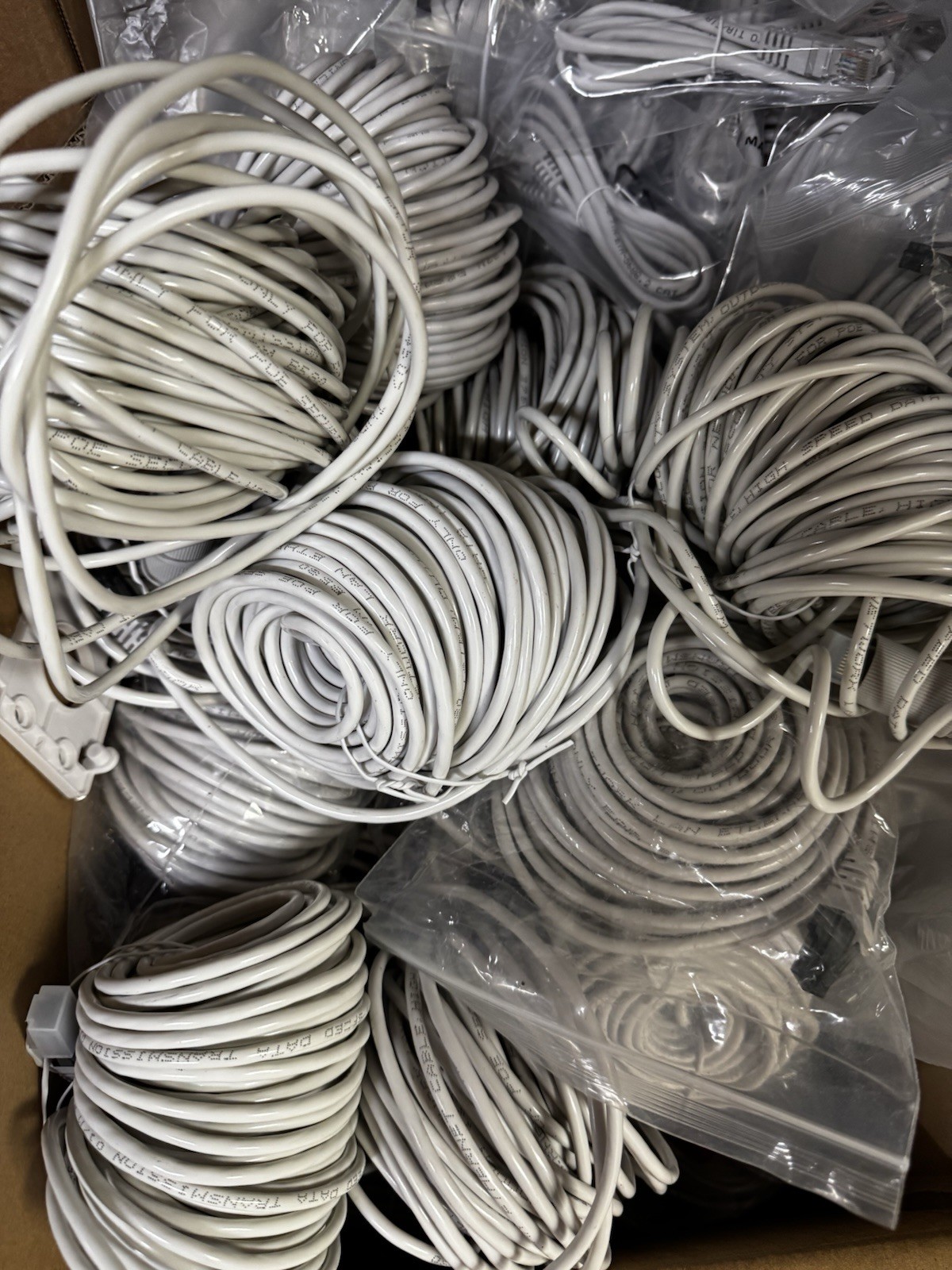 4x 60FT Cat5/6 Ethernet Cable RJ45 High Speed for PoE Cameras NVR Open Box