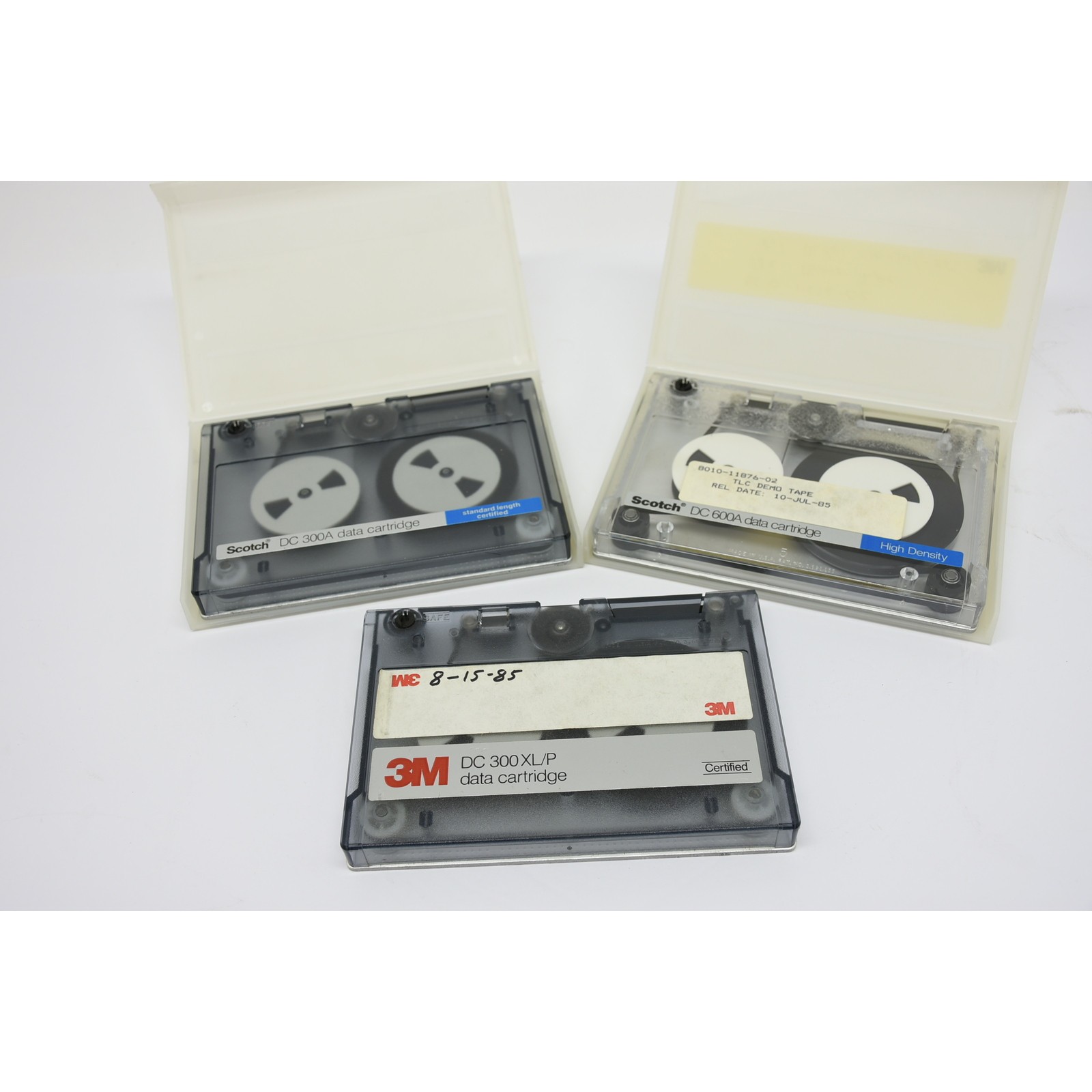 Vintage 3M Data Tape 3pc Lot  DC 300A, DC 600A, DC 300XL/P - QIC 1/4" Cartridges