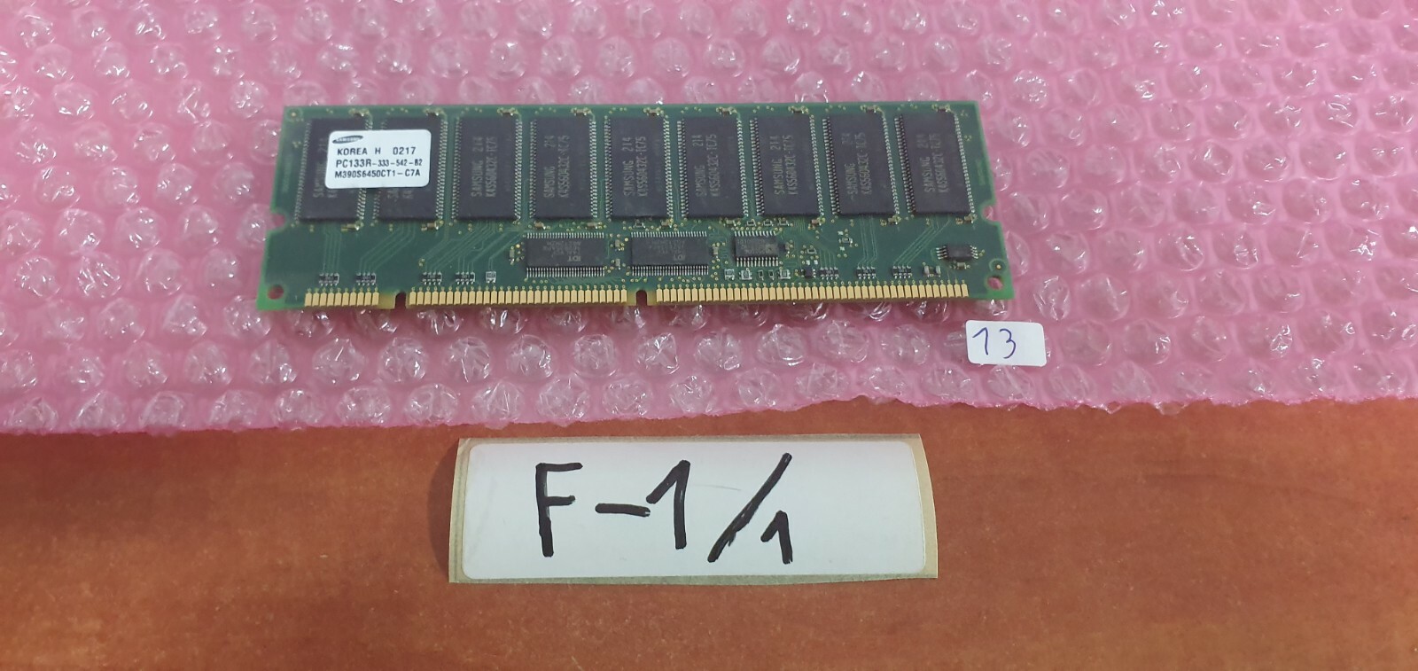 2 pcs  SAMSUNG PC133R-333-542-B2 MEMORIA SERVER 256 MB