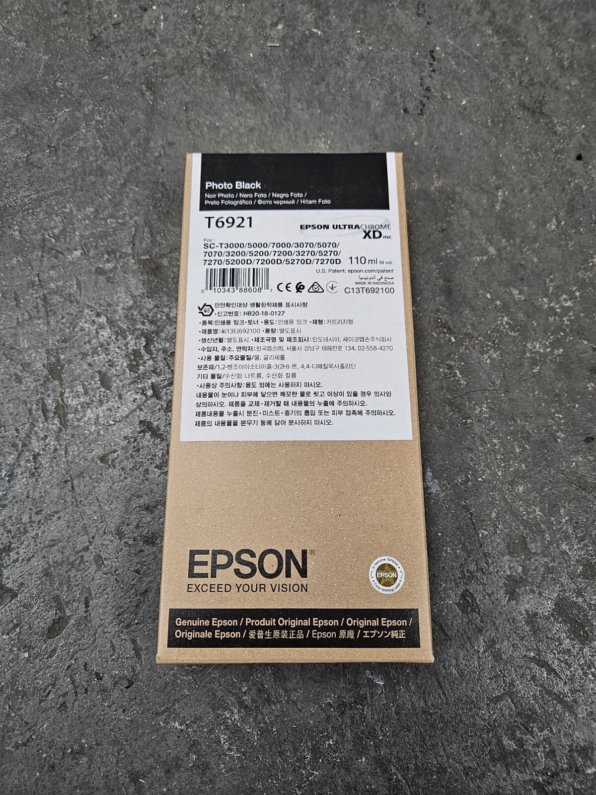 Epson T6921 Genuine Photo Black Ink Cartridge 110ml in Box 2027 Exp.