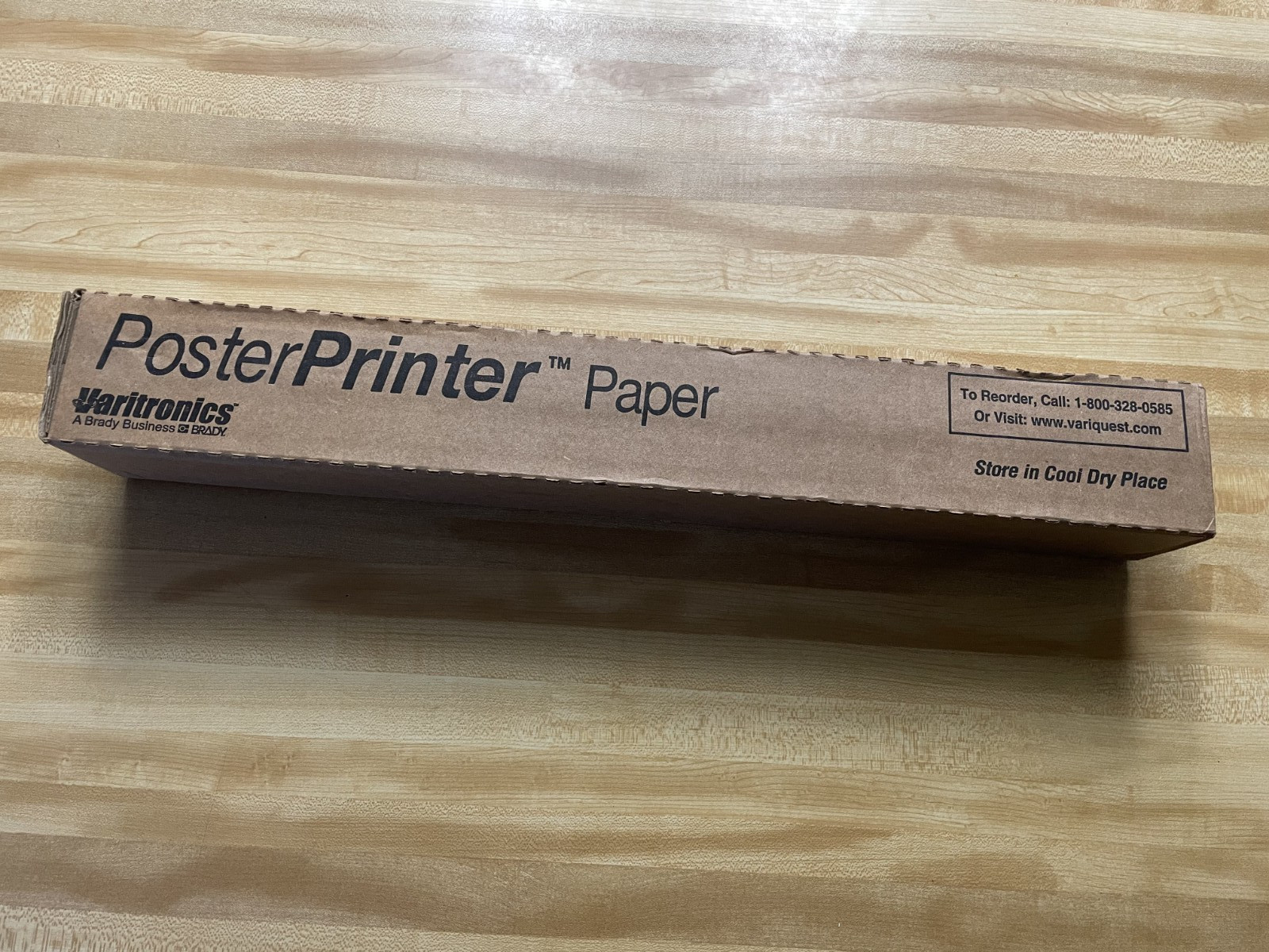 Poster Printer Paper by Varitronics Thermal Transfer Plus Black on White 23"