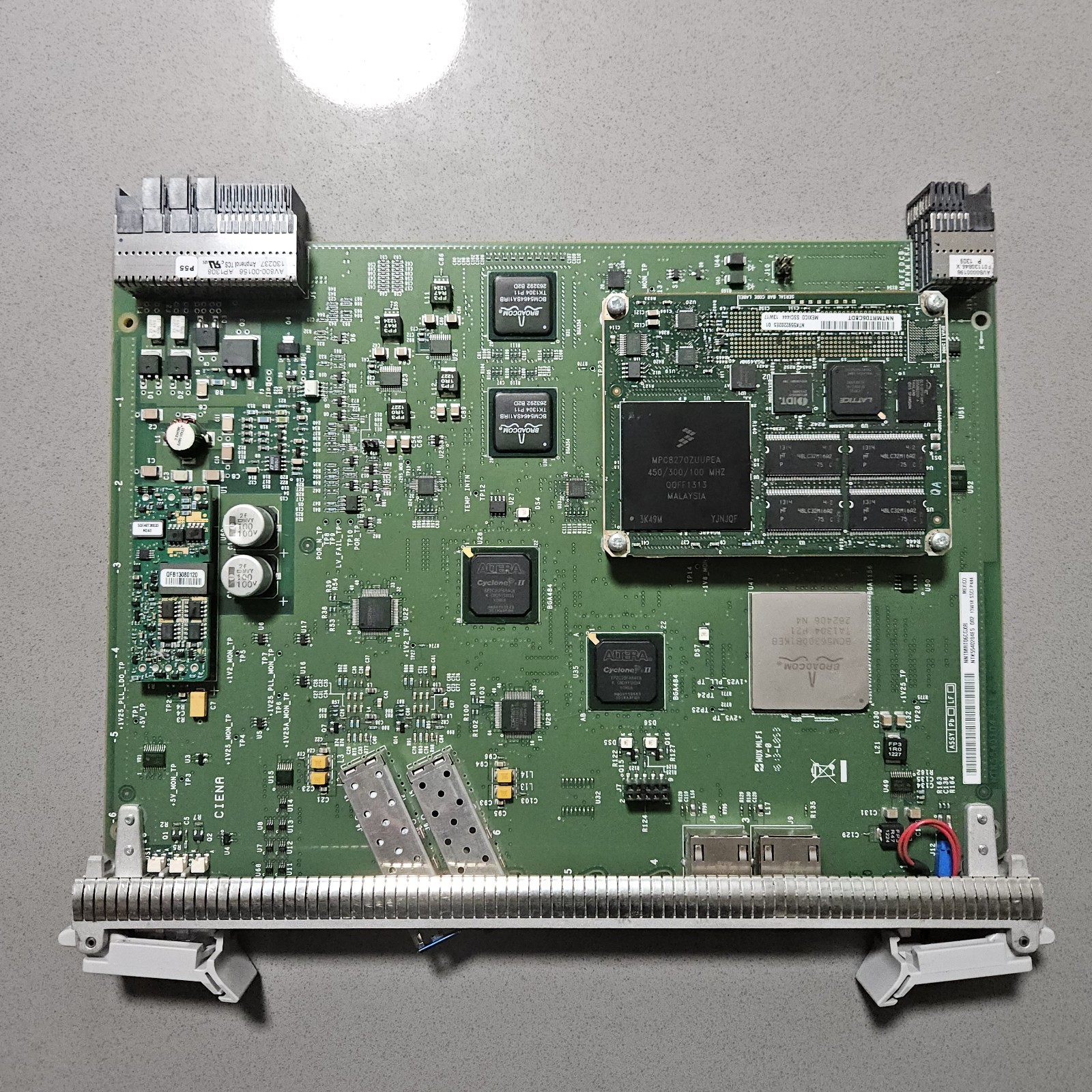 Ciena Nortel OME 6500 NTK554BAE5 011 OSC w/WSC 2 Port SFP 2 Port 10BT
