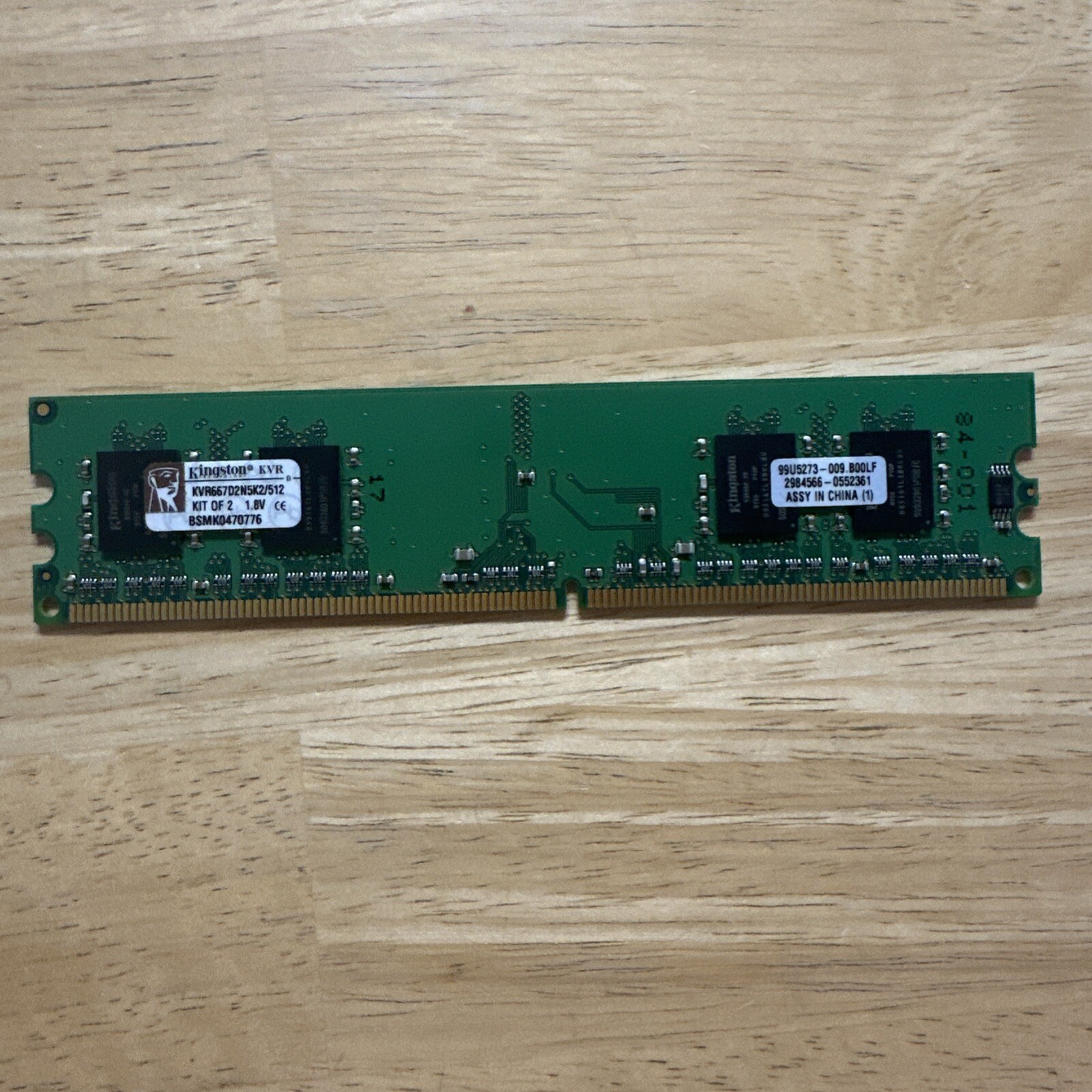 512 MB Kingston KVR 667d2n5 Desktop PC Memory DDR2