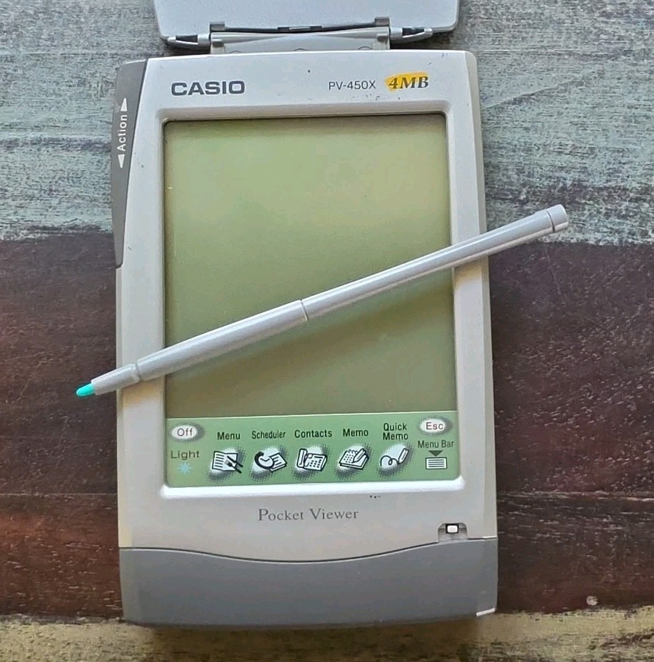 VINTAGE CASIO PV 450 4MB POCKET VIEWER WITH STYLUS WORKING