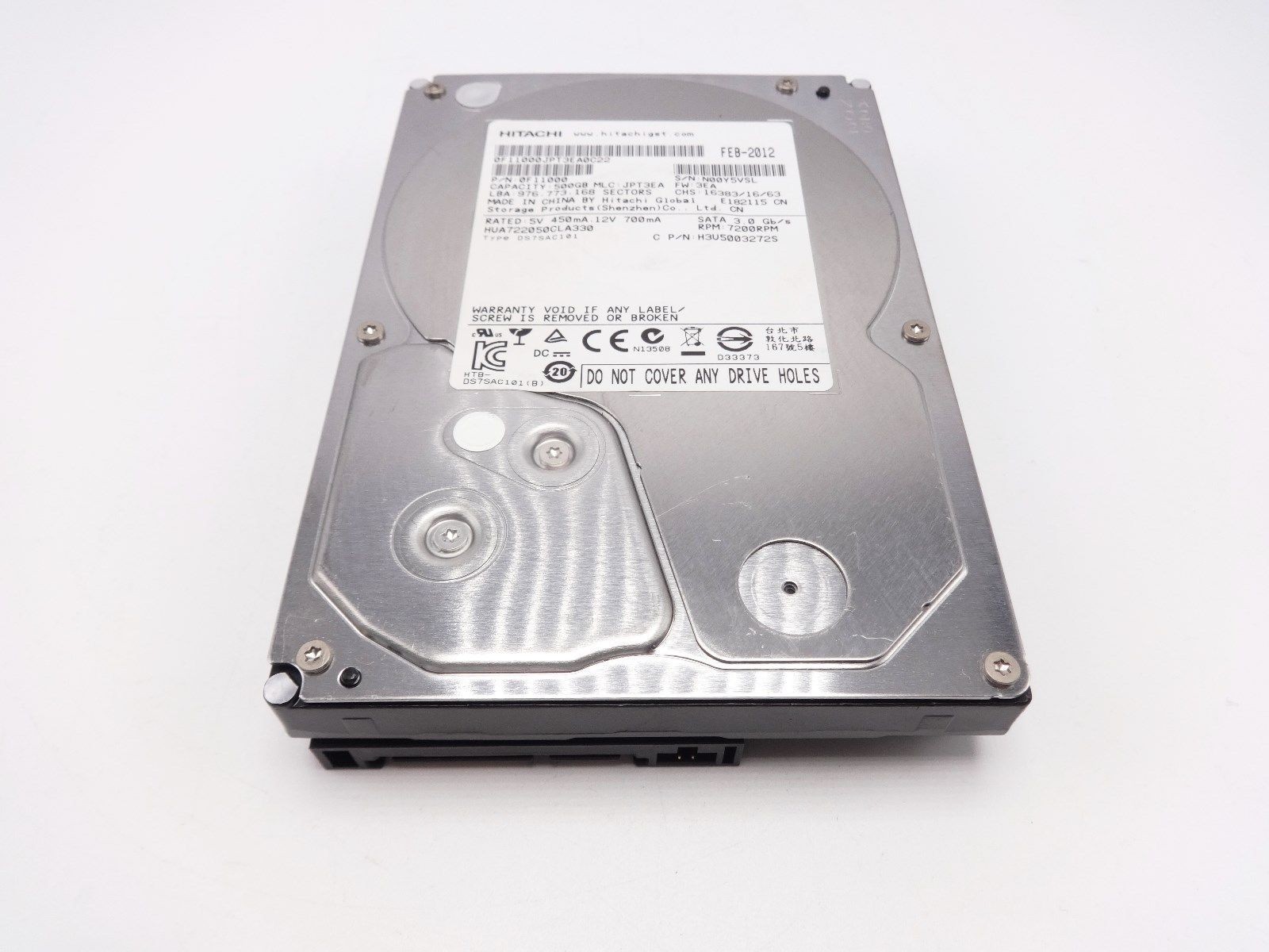 HITACHI 0F11000 500GB 7200RPM 3.5" SATA Hard Drive