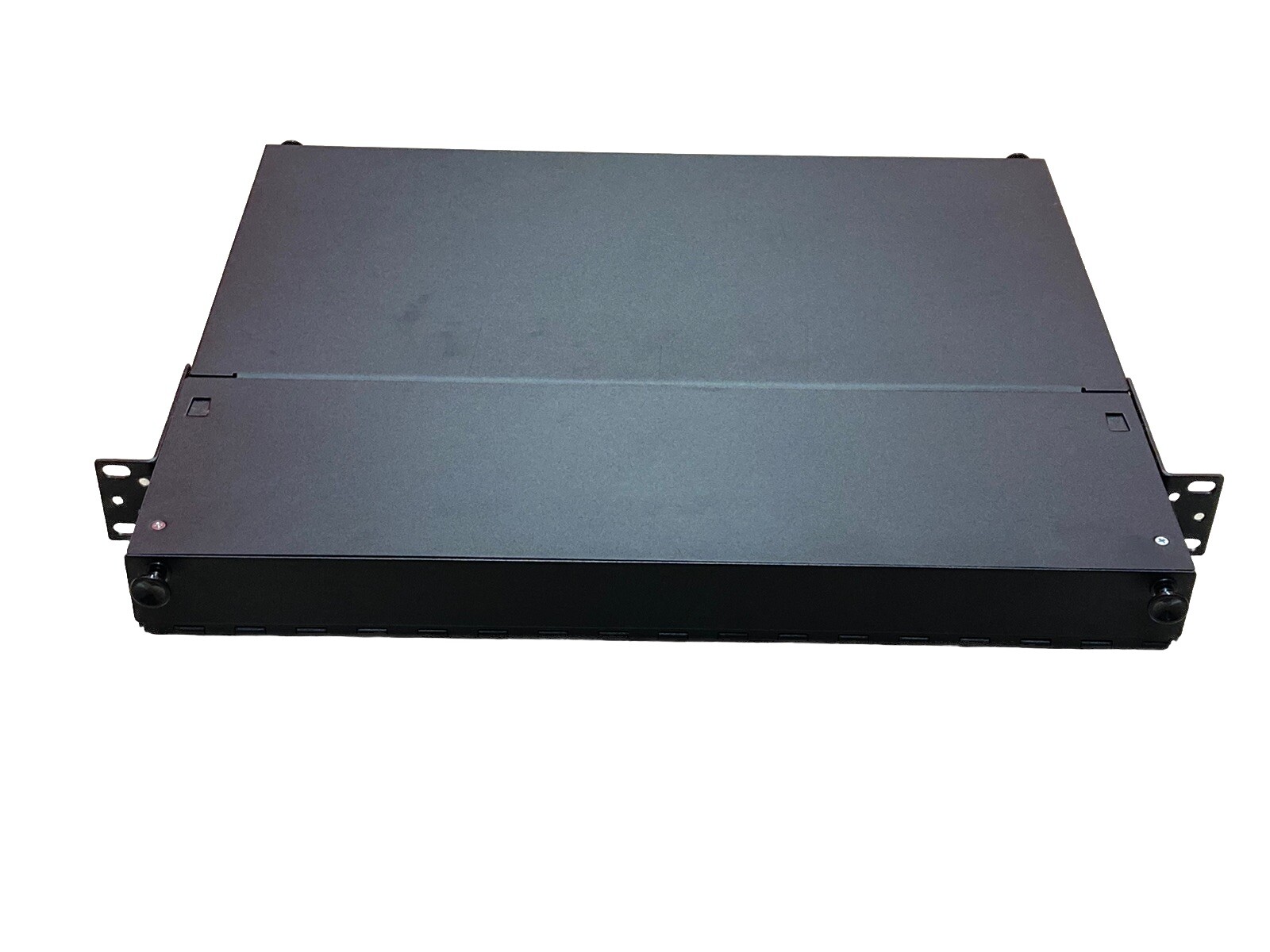 Fiber Optic 1RU Rack Mount Patch Panel Enclosure  w/ LC 6 Connector Plate gs001
