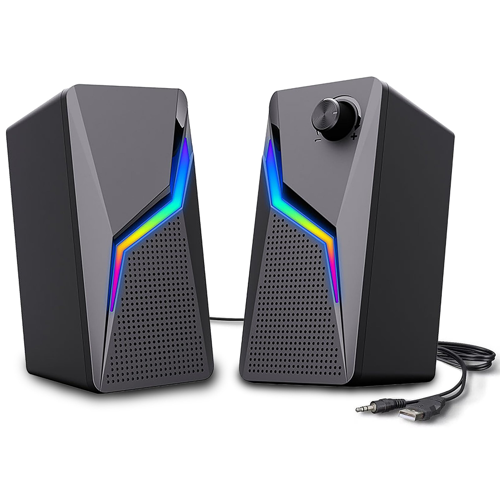 ROSON Computer Speakers, PC Gaming Speakers with Enhanced Bass and Volume Con...