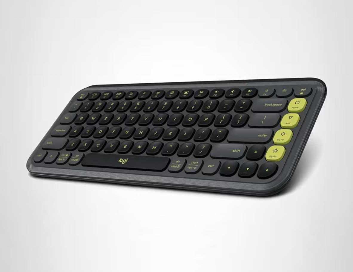 Logitech POP ICON Keys Wireless Bluetooth Keyboard, Comfortable Typing