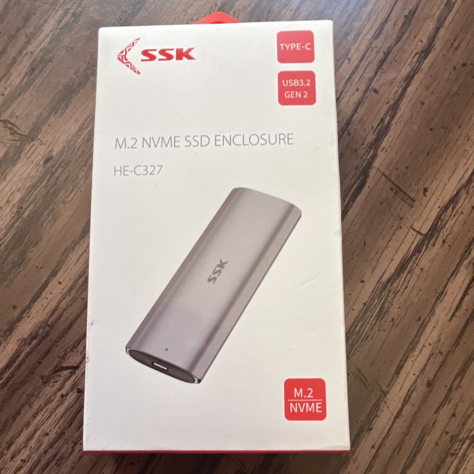 SSK HE-C327 Aluminum M.2 NVMe SSD Enclosure USB-C USB 3.2 Gen 2 Silver