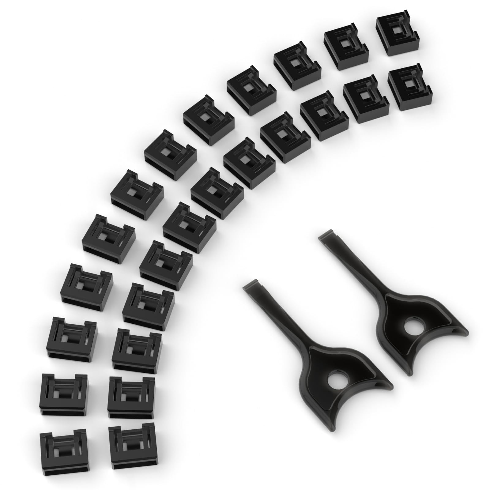 PoParttg 24-Pack USB-A Port Locks Black 2 Keys