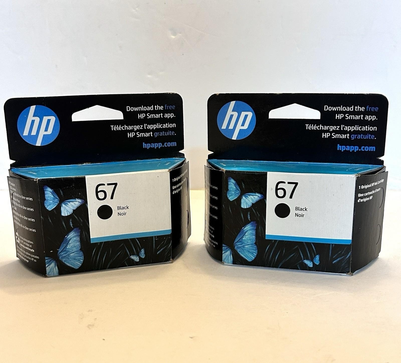 HP 67 Black Original Ink Cartridge 2-Pack 3YM56AN