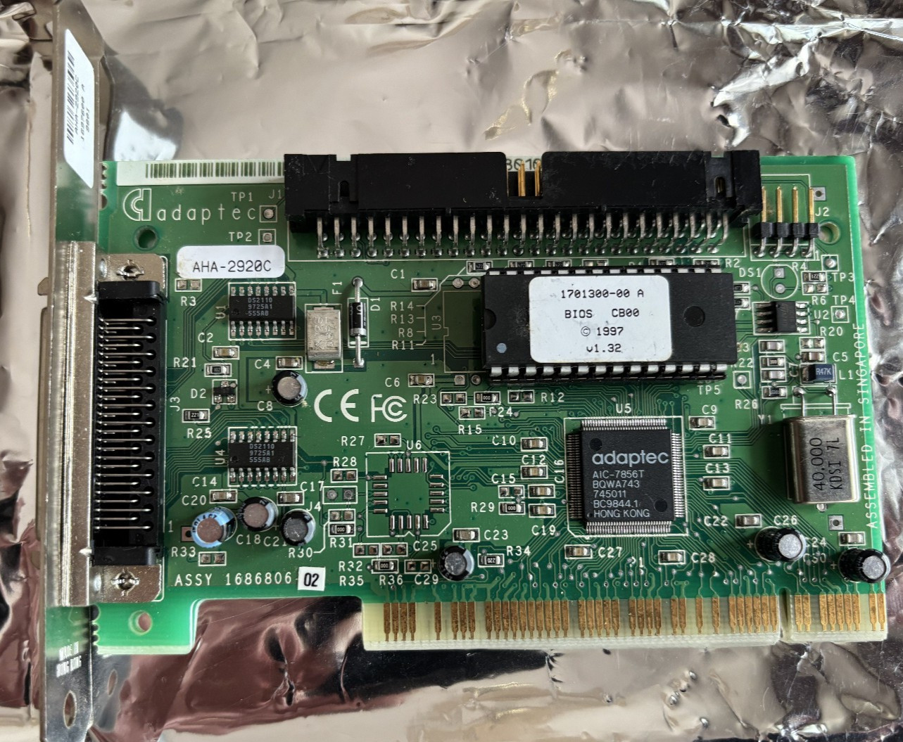 ADAPTEC AHA-2920C 50pin SCSI SCSI-2 PCI Controller Card