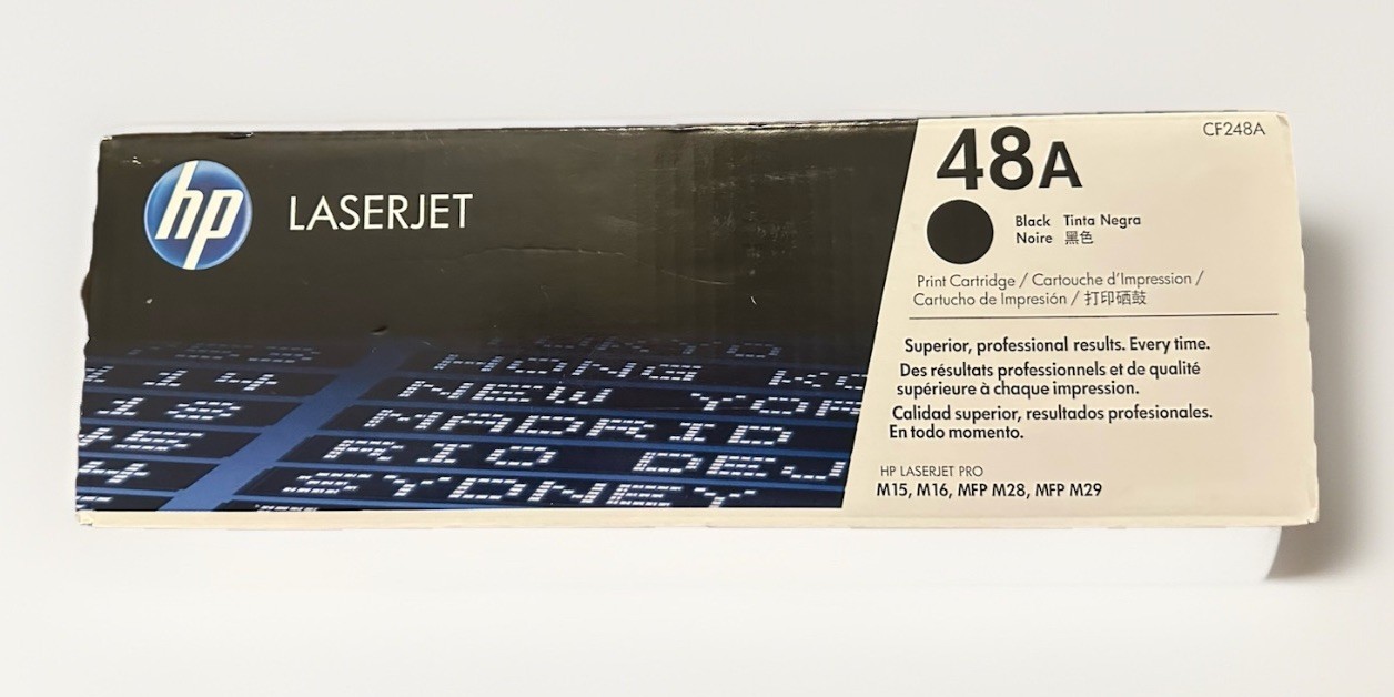 Genuine HP 48A Black Toner Cartridge CF248A New Sealed OEM LaserJet M15 M16 M29