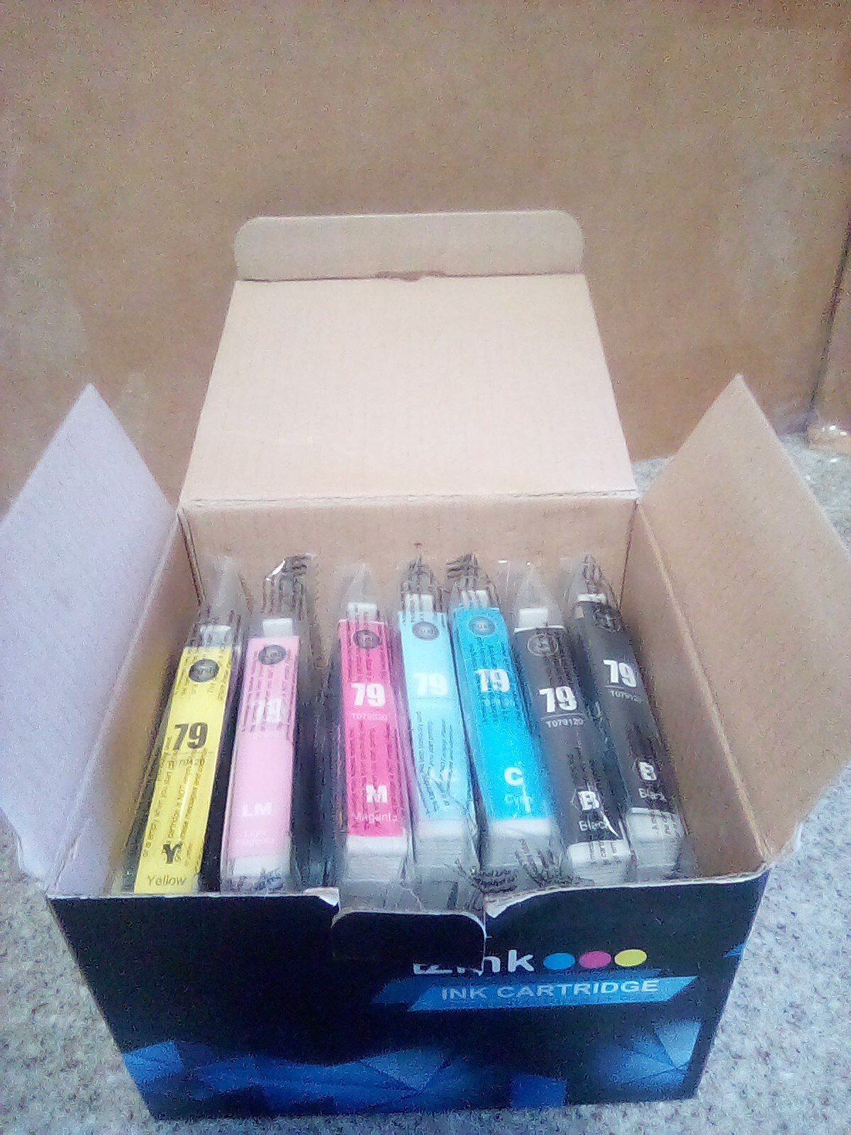 EZink #79 400 printer 7 pack ink (2 black, 2cyan, 2 magenta, 1 ye