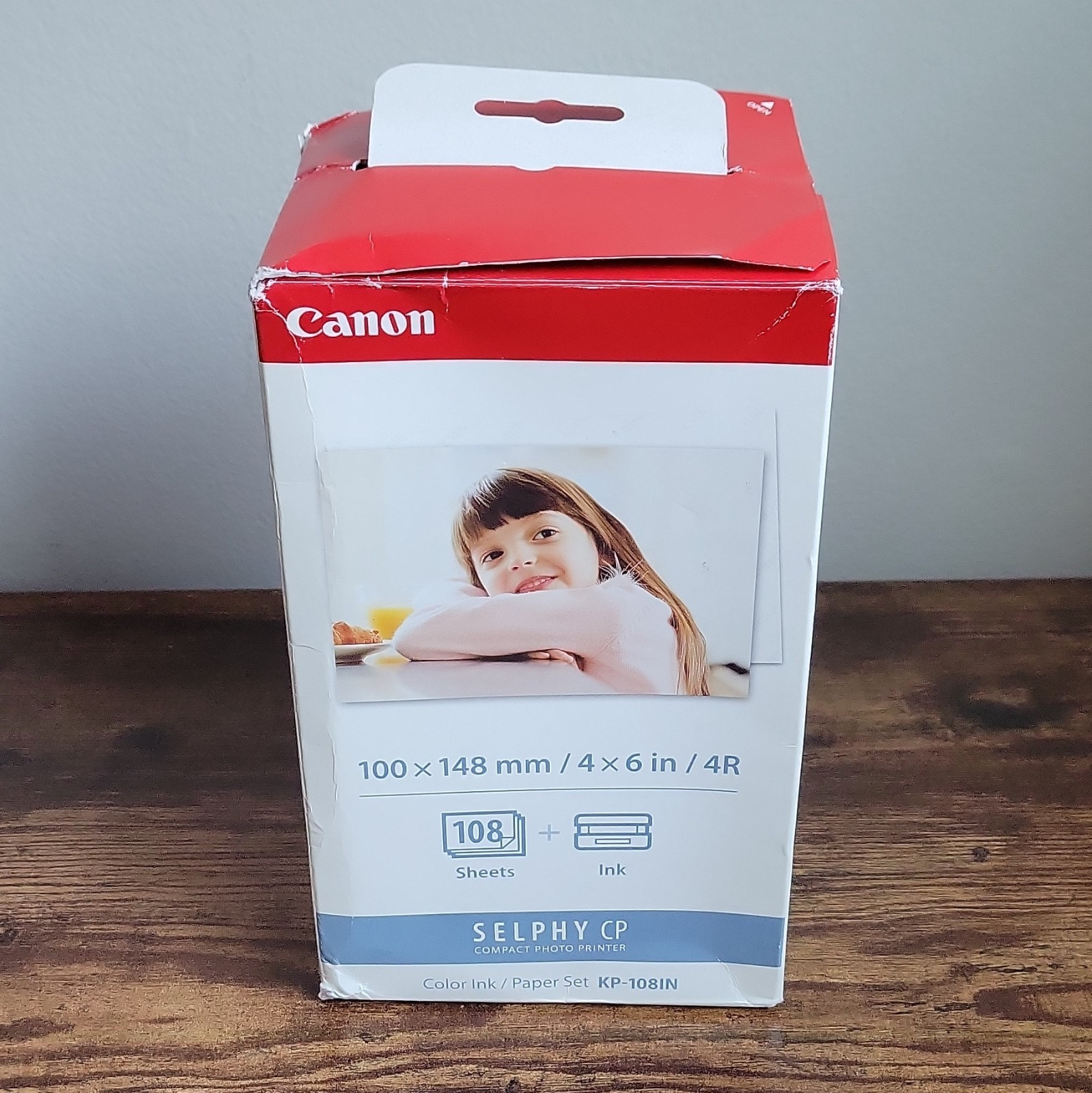 Canon KP-108IN SELPHY CP Glossy 4x6 Photo Paper & Color Ink Set 108 Sheets