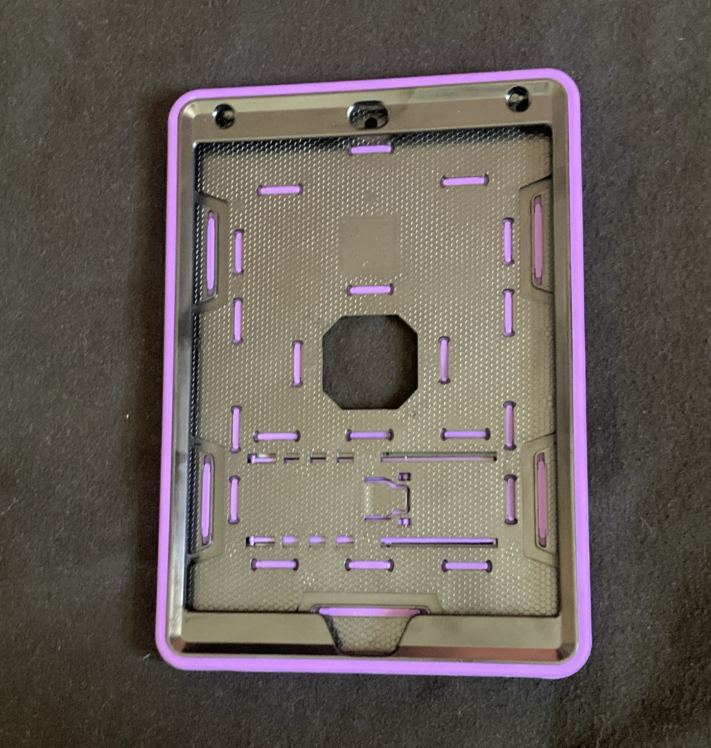Purple/Black Plastic Rugged Tablet Case Cover. About 7.5W/10.25L.