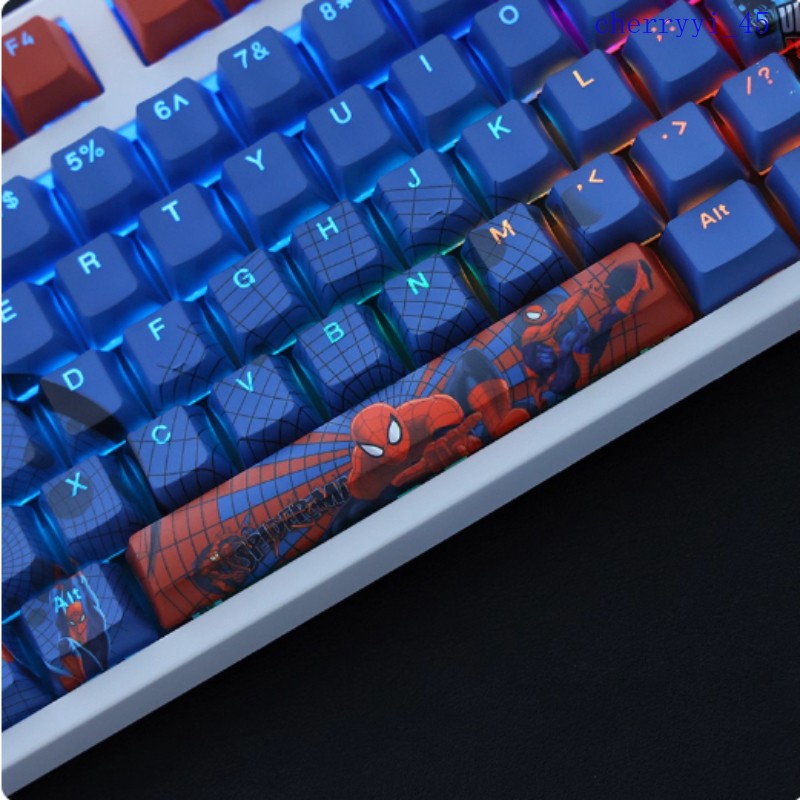 Marvel Spider-Man Translucent PBT 108 Key 5-Sided Sublimation Universe parts 