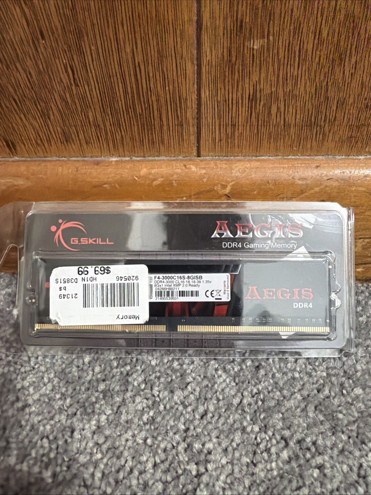 G. Skill Aegis DDR4 F4-3000C16S-8GISB 8GB