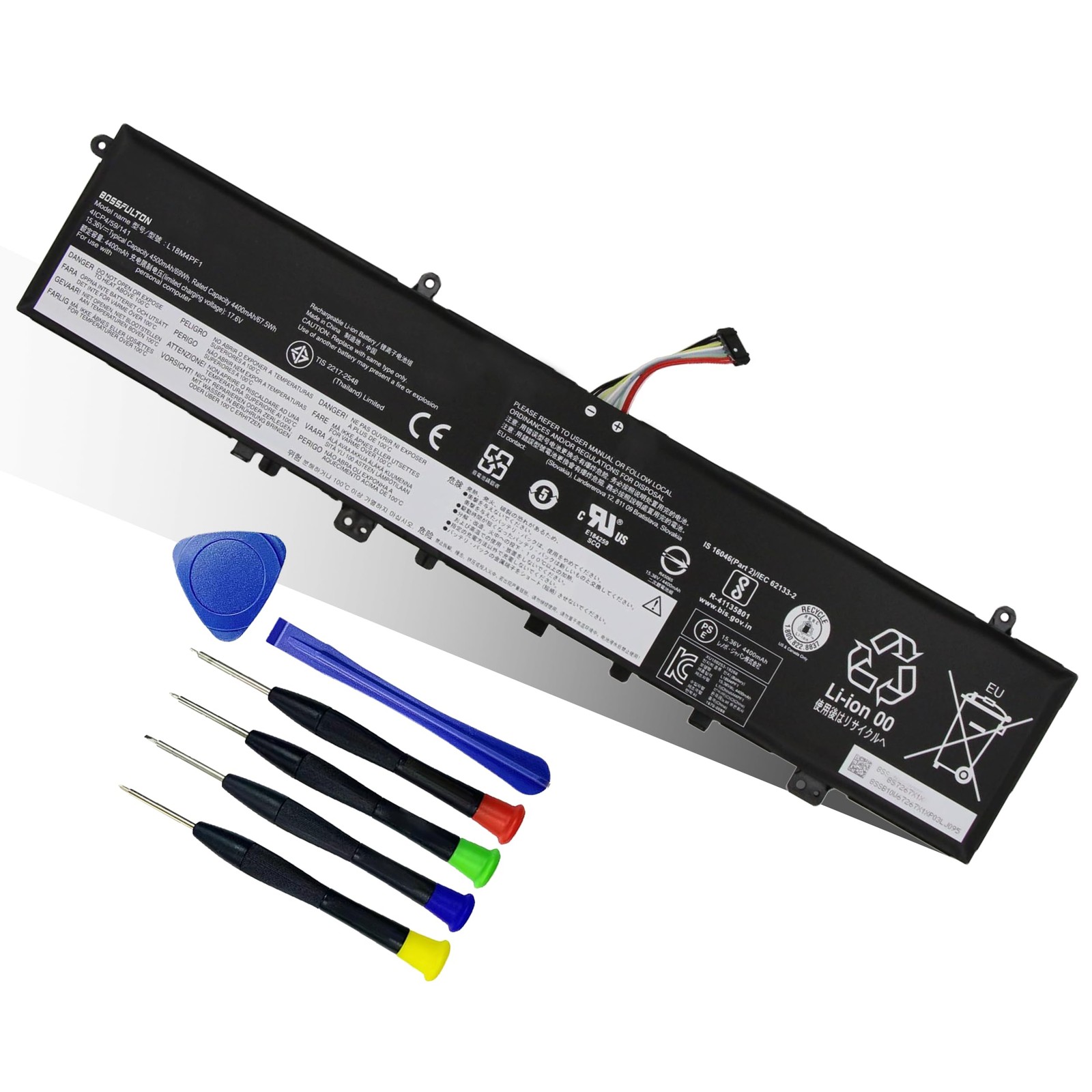 69Wh L18M4PF1 L18D4PF1 Battery Replacement for Lenovo Yoga 9-15IMH5 82DE Yoga...