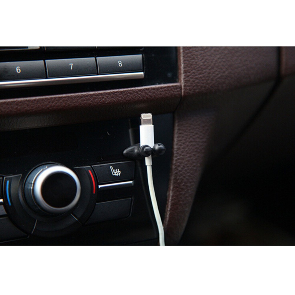 Car Cable Clips 8Pcs Black Durable Wire Clips Multipurpose Cable Organizer