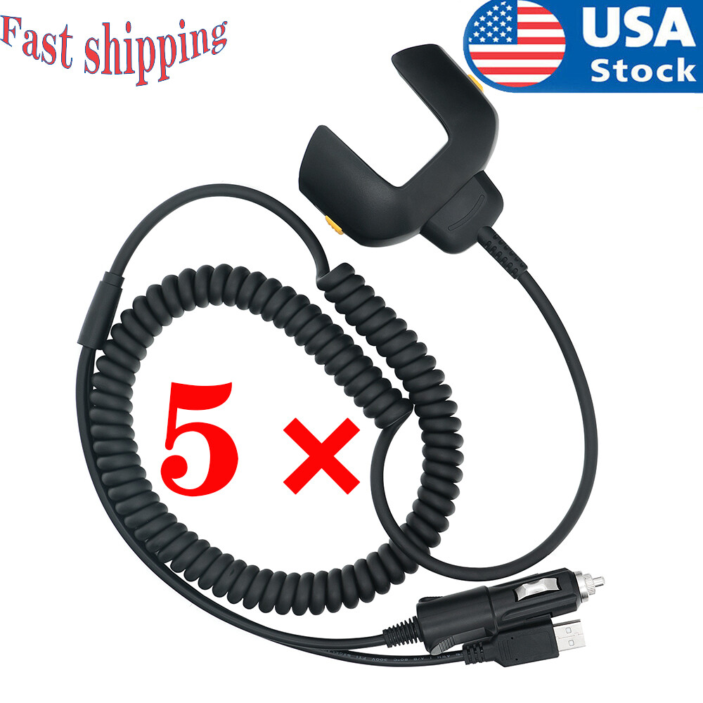 5PCS Car Vehicle Charger Cable w/USB for Zebra TC70 TC75 TC77 CHG-TC7X-CLA1-01