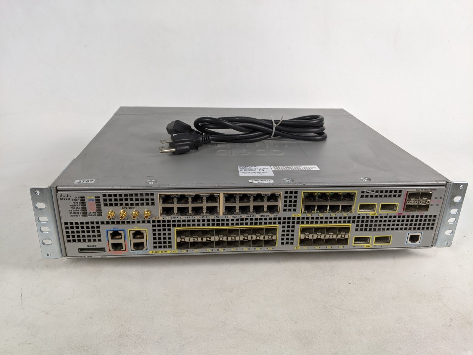 Cisco ME-3600X-24CX-M 24-Port Ethernet Access Switch w/ Power Cable Power Tested