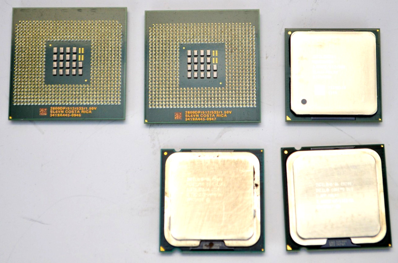 Lot of 5 Intel CPUs SLAPP SLGTK SL6WJ 2x SL6VN