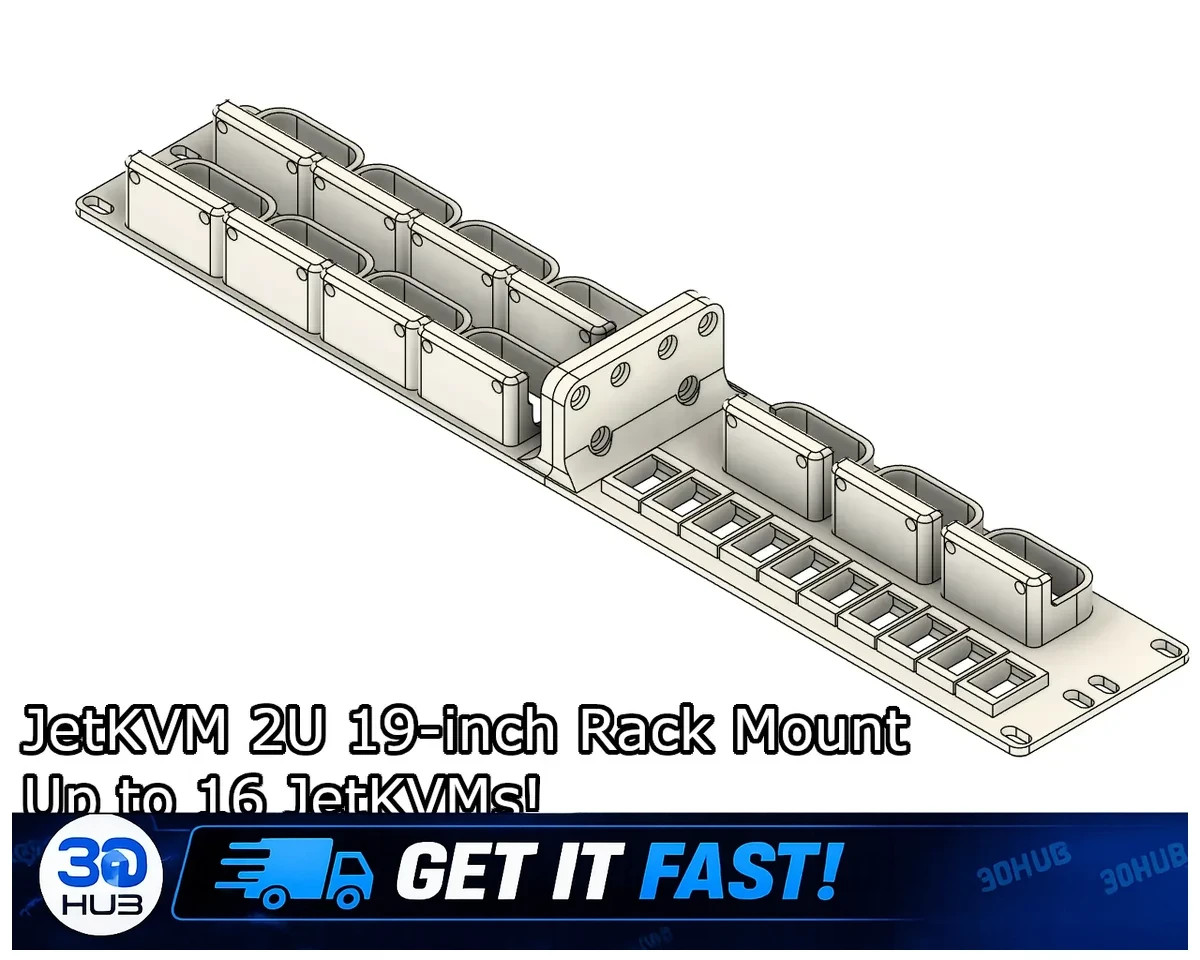 JetKVM 2U 19-Inch Rack Mount - 3 to 8 Device Capacity