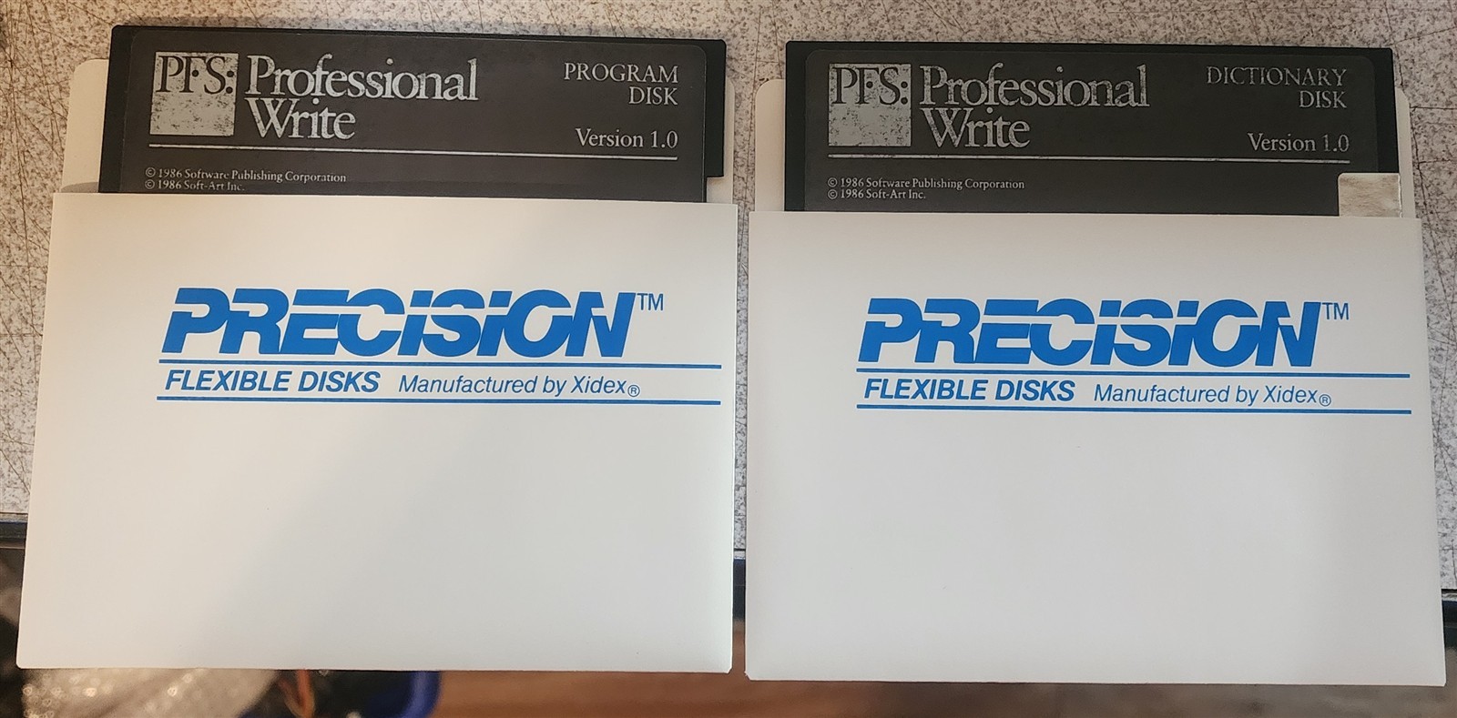 Vintage PFS Professional Write Version 1 2 Disks Soft-Art 1986 5.25" Disks