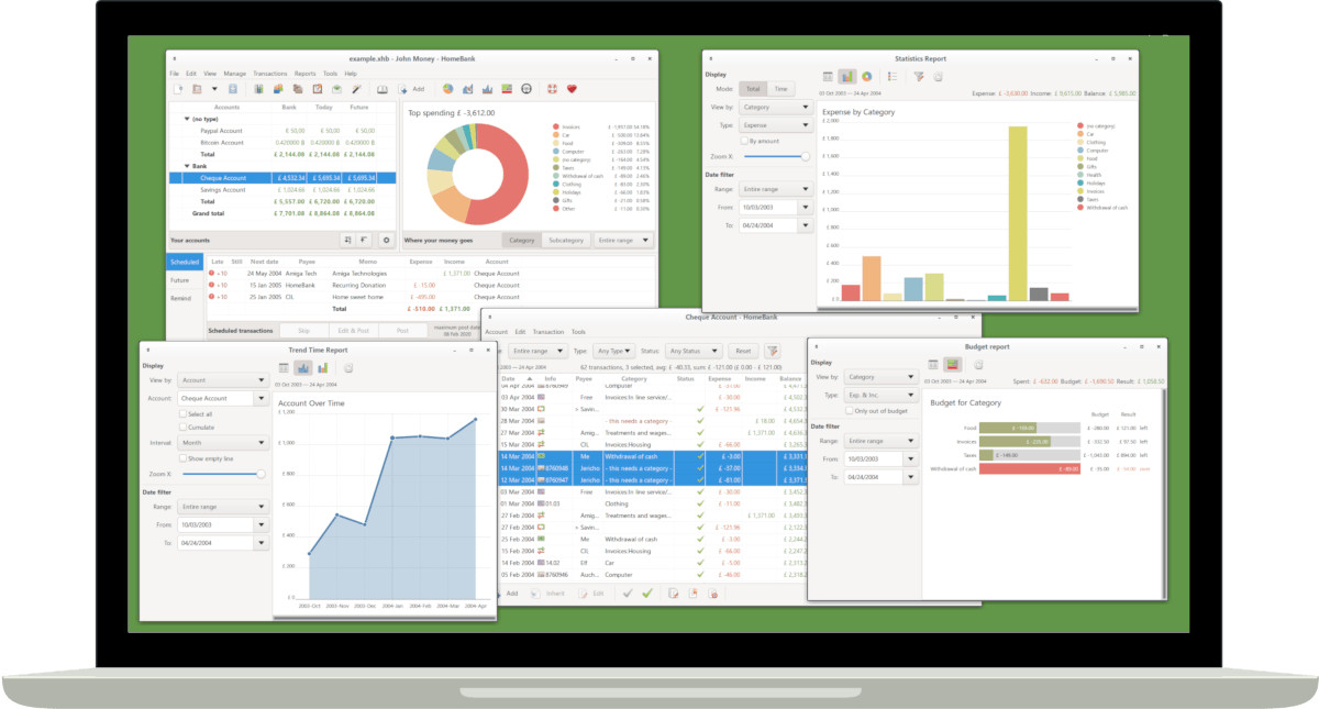 HomeBank Personal Finance software for Home and Business Accounting