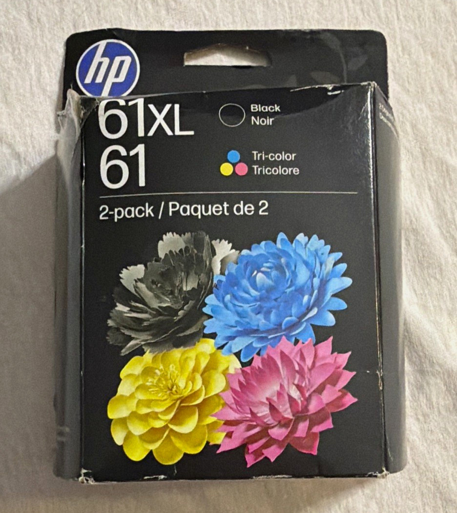HP Genuine Original 61XL/61 Ink Cartridges 2-Pack Black & Tri-Color